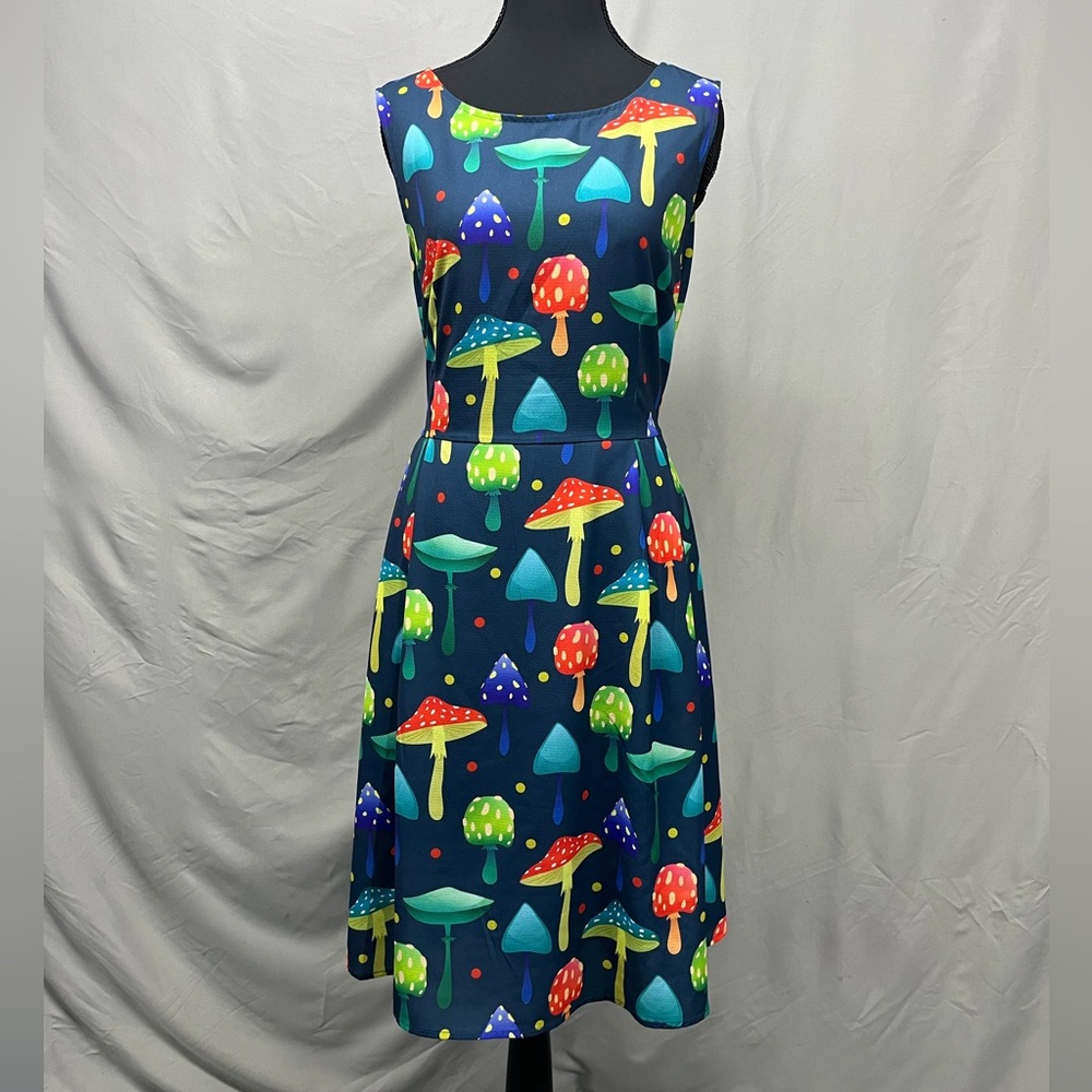 NWT LA Soul Colorful Mushroom Print Dress XL